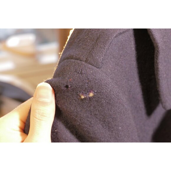 Custom tailored Dark Purple Wool Peacoat - Size 46 - Picture 9 of 10